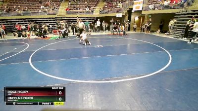 62 lbs Cons. Round 4 - Lincoln Holker, WESTLAKE vs Ridge Higley, JWC