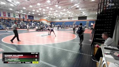 133 lbs Quarterfinal - Dominik Mallinder, Wisconsin-Whitewater vs Ty Daugherty, John Carroll University