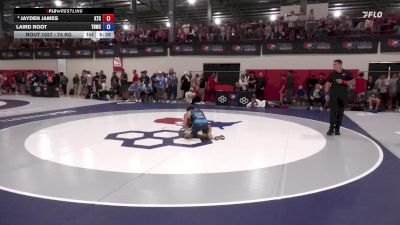 74 kg Champ. Round 1 - Jayden James, KD Training Center vs Laird Root, Tar Heel Wrestling Club