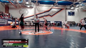 120 lbs Champ. Round 1 - Morgan Krone-Smallhorn, Charleston vs Jaydah Green, Peoria (Richwoods)