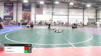 60 lbs Rr Rnd 1 - Lennon Jaggers, Indiana Outlaws Gold vs Amari Brobeck, Ride Out Wrestling Club Blue