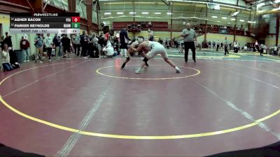 157 lbs Cons. Round 5 - Asher Bacon, Faith Christian Academy vs Parker Reynolds, Brownsburg