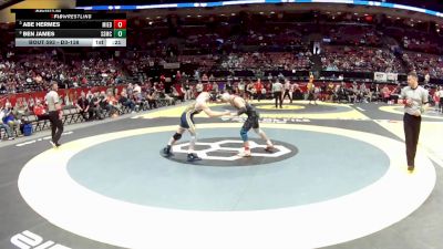 D3-138 lbs 3rd Place Match - Ben James, Sand. Smcc vs Abe Hermes, Mil. Edison