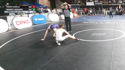 D 2 106 lbs Semifinal - Bennett Leonards, Rayne vs Kaden Cadella, Archbishop Rummel