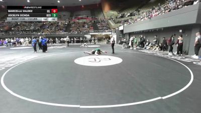 110 lbs Consi Of 8 #1 - Marcella Valdez, Del Oro (Bakersfield) vs Jocelyn Ochoa, Reedley