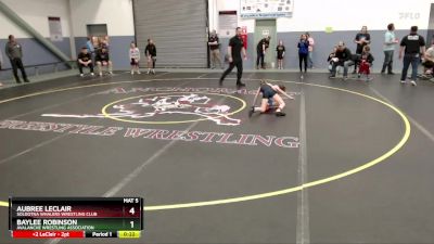 53 lbs Round 1 - Aubree LeClair, Soldotna Whalers Wrestling Club vs Baylee Robinson, Avalanche Wrestling Association