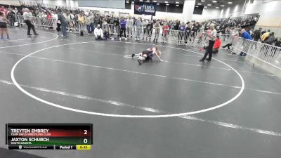 77 lbs Cons. Round 4 - Treyten Embrey, Team Owls Wrestling Club vs Jaxton Schurch, South Dakota