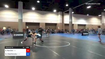 106 lbs Prelims - Kye Karcher, Live Oak Wrestling Club vs Nikita Chechkovsky, Florida