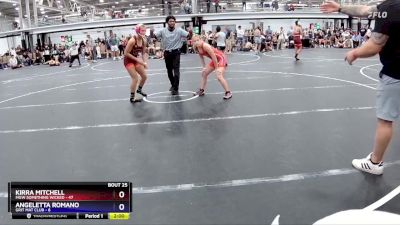 107 lbs Round 7 (8 Team) - Kirra Mitchell, MGW Something Wicked vs Angeletta Romano, Grit Mat Club