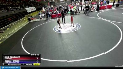 92 lbs Cons. Semi - Jake Gonzalez, California vs Jessiah Briggs, California Grapplers