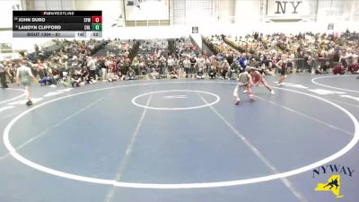 81 lbs Cons. Round 2 - John Duro, Shaker Youth Wrestling vs Landyn Clifford, Club Not Listed