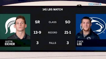 141 lbs, Nick Lee (Penn State) vs Austin Eicher (Michigan State)