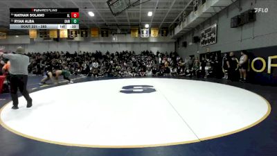 285 lbs Cons. Round 1 - Nathan Solano, Alta Loma vs Ryan Alba, Damien