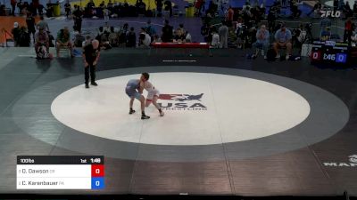 100 lbs Cons-semis - Drew Dawson, OR vs Chase Karenbauer, PA