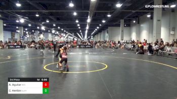 46 lbs 3rd Place - Antonio Aguilar, Red Wave Wrestling vs Clace Hanlon, SLAM Wrestling Club