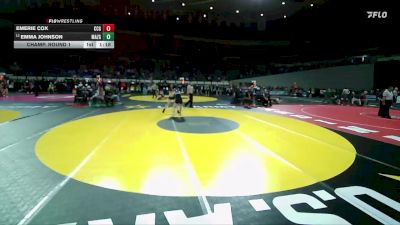 4A/3A/2A/1A Girls 110 Champ. Round 1 - Emma Johnson, Mazama Girls vs Emerie Cox, Crook County Girls