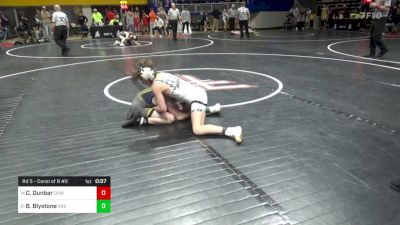 95 lbs Rd 5 - Consi Of 8 #2 - Charlie Dunbar, Downingtown East vs Bowen Blystone, Indiana