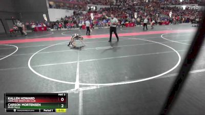 76 lbs Cons. Round 2 - Kallen Howard, Lakeland Wrestling Club vs Carson Mortensen, River Falls