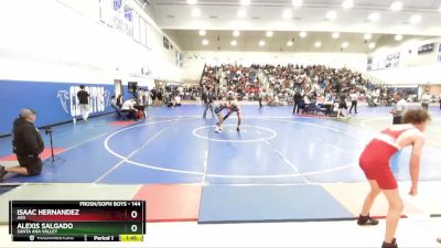 144 lbs Quarterfinal - Isaac Hernandez, ASG vs Alexis Salgado, Santa Ana Valley