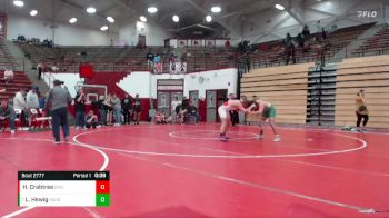 215 lbs Cons. Semi - Lane Hewig, Evansville North High School vs Hunter Crabtree, Bombers Wrestling Club