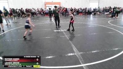 55 lbs Quarterfinal - Leanna Drook, Grizzlies Wrestling Club vs Rhyker Haden, NoWorries Academy