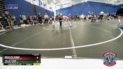 100 lbs Semis (4 Team) - Braylyn Sobbe, Untouchables Purple vs Millie Cook, Queens Of Chaos