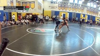 165 lbs Champ. Round 2 - Cristian Gilkes, Caveman vs Nicholas Velazco, Christopher Columbus High School