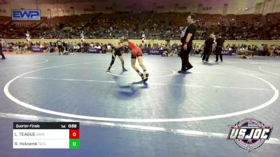 85 lbs Quarterfinal - LUKE TEAGUE, Amped Wrestling Club vs River Holcomb, Tecumseh Youth Wrestling