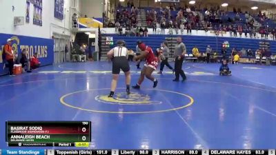 190 lbs Cons. Round 2 - Basirat Sodiq, Flossmoor (Homewood-F.) vs Annaleigh Beach, DELAWARE HAYES