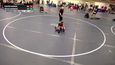 14U - 105 lbs Cons. Round 3 - Easton Hanson, Pierz Wrestling Club vs Micah Davidson, CP Takedown Club