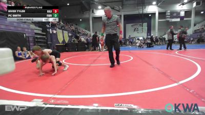 52 lbs Semifinal - River Tyler, Hulbert vs PC Smith, Pawhuska Elks Takedown