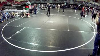 132 lbs Quarterfinal - Bowen Backer, Sutherland Youth Wrestling Club vs Austin Stuenkel, North Bend Matcats