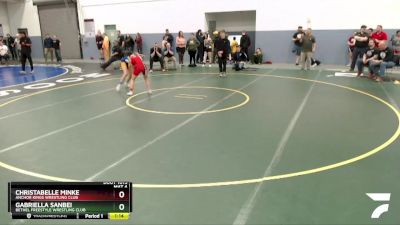 110 lbs Round 1 - Christabelle Minke, Anchor Kings Wrestling Club vs Gabriella Sanbei, Bethel Freestyle Wrestling Club