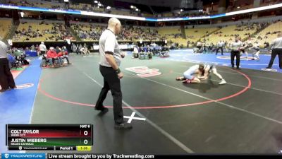 132 Class 3 lbs Champ. Round 1 - Colt Taylor, Webb City vs Justin Wieberg, Helias Catholic