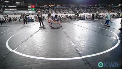 98 lbs Consi Of 4 - Ella Kennedy, Cowboy Wrestling Club vs Taylan Green, Harrah Little League Wrestling