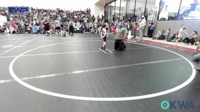 52 lbs Round Of 16 - Orion Simmons, Ponca City Wildcat Wrestling vs Maddox Thompson, Newkirk Takedown Club