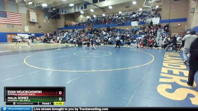 110lbs Cons. Round 2 - Evan Wojciechowski, Edmonds-Woodway (Girls) vs Malia Gomez, Spanaway Lake (Girls)