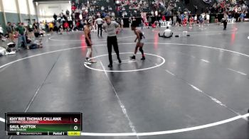 113 lbs Quarterfinal - Saul Mattox, Wray Eagles vs Khy`ree Thomas Callaway, Sherman Challengers