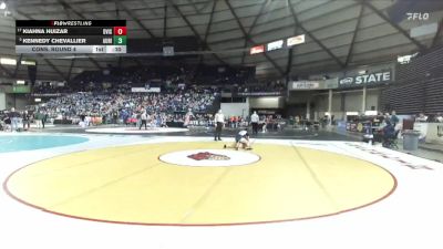 Girls 4A 100 lbs Cons. Round 4 - Kiahna Huizar, Davis (Girls) vs Kennedy Chevallier, Auburn Riverside (Girls)