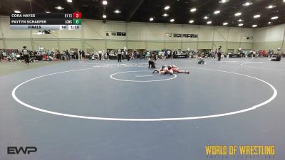 130 lbs Final - Cora Hayes, Best Trained 7-12 TX vs Paytyn Schaefer, Lost City Wrestling Club