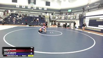 100 lbs Round 1 (4 Team) - Chaya Palomo, Oregon vs Tayler Brown, Sisters On The Mat