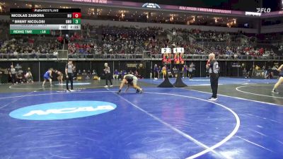 157 lbs Cons. Round 2 - Nicolas Zamora, Maryville (MO) vs Brent Nicolosi, Mount Olive