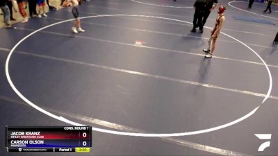 97 lbs Cons. Round 1 - Jacob Kranz, Simley Wrestling Club vs Carson Olson, Minnesota