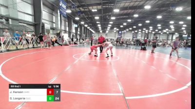 112 lbs Rr Rnd 1 - Jax Hanson, Cardinal Wrestling Club vs Gavin Longoria, Elite Athletic Club