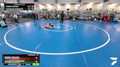 55 lbs Quarterfinal - Ruben Trevino, Wesley Club Wrestling vs Chandler Robinson, Best Trained Wrestling