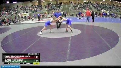 136 lbs Cons. Round 2 - Owen Brockmueler Mackinnon, St Helens MiddleSchool vs Slater McAndrew, Hermiston Youth Wrestling Club