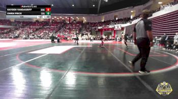 120 lbs Quarterfinals (8 Team) - Hayden Vandagriff, DUNCAN vs Owen Price, CARL ALBERT