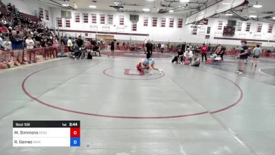 120 lbs Quarterfinal - Mark Simmons, Seagull Wrestling Club vs Ricky Gomez, Rhino Wrestling