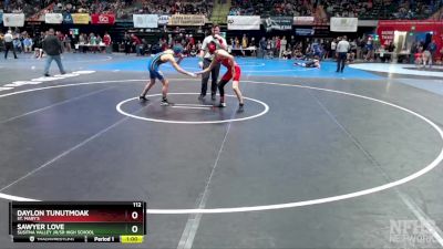 112 lbs Cons. Round 1 - Daylon Tunutmoak, St. Mary`s vs Sawyer Love, Susitna Valley Jr/Sr High School