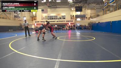 197 lbs Round 4 (6 Team) - Augustus Johns, Labette Community College vs Coen Grimm, Iowa Central Community College